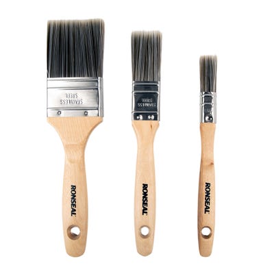 Ronseal Precision Finish Brush Pack of 3