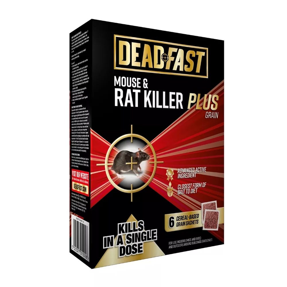 Westland Rodent Control Deadfast Mouse and Rat Killer 150g Plus 6 Grain
