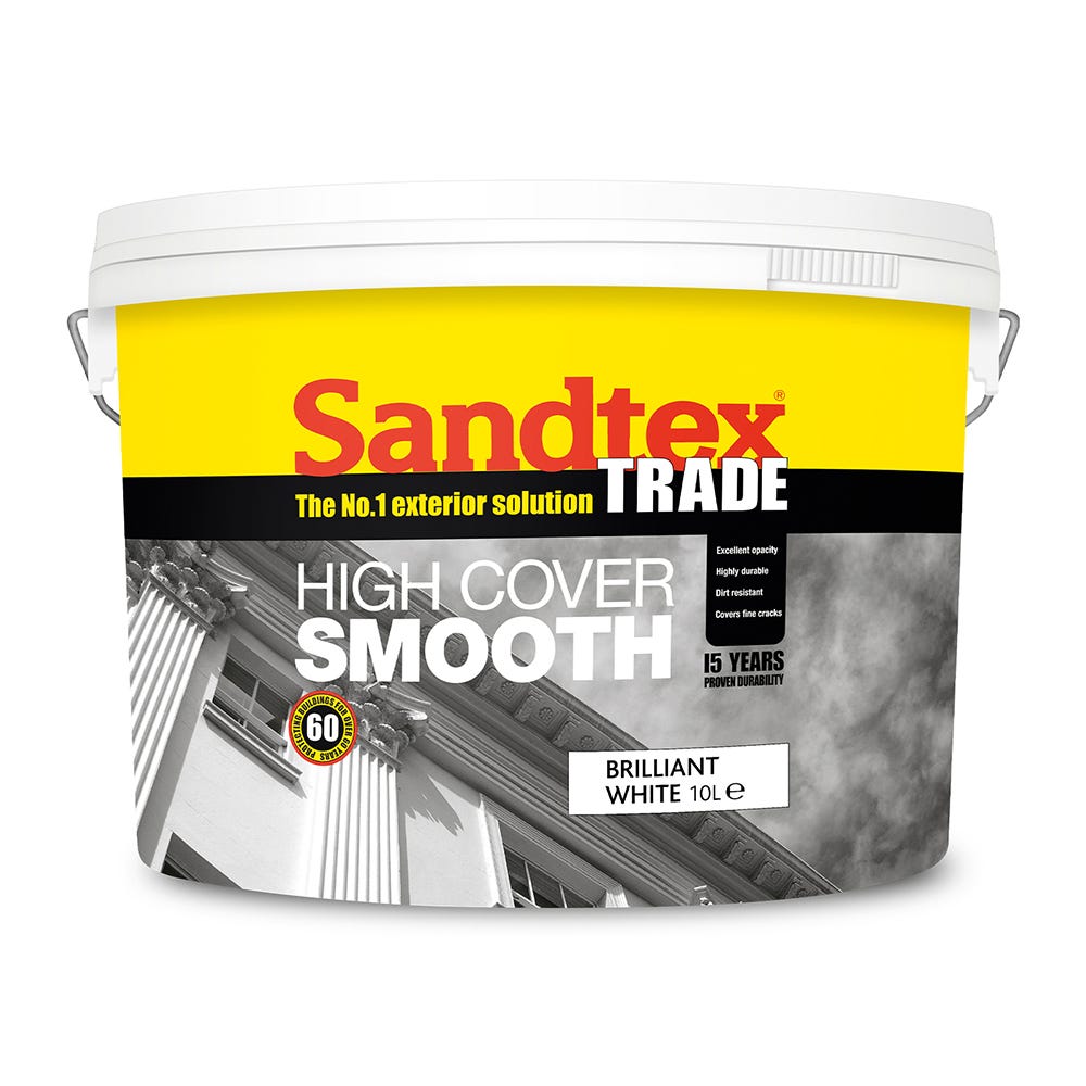 Sandtex Trade High Cover Smooth Brilliant White 10L