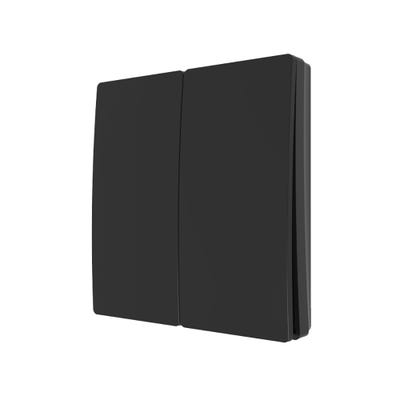 Culina Konect 2 Gang Kinetic Push Switch Matt Black CUL-40034