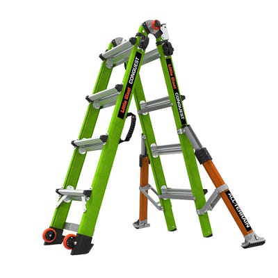 Little Giant Conquest All-Terrain GRP Multi-Purpose Ladder 4 Tread