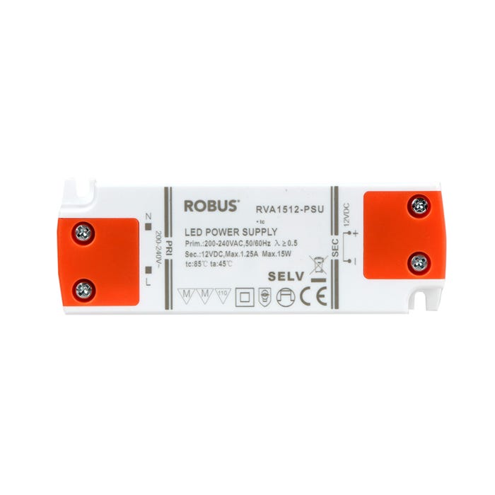 ROBUS VEGAS 15W 12V IP20 Constant Voltage LED Driver Non-Dimmable