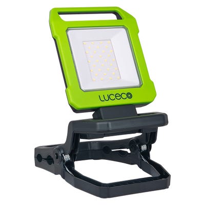 Luceco LED USB Rechargeable Folding Clamp Work Light 10W & Power Bank LILC10G65-01