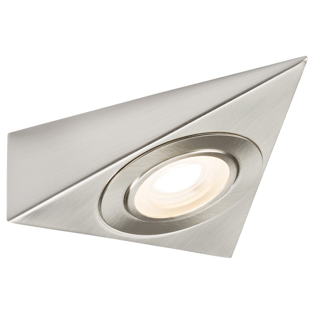 Knightsbridge LED Triangle Under Cabinet Light Brushed Chrome CCT