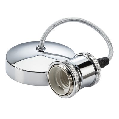 Knightsbridge Pendant Set 6'' E27 Polished Chrome 8271PC