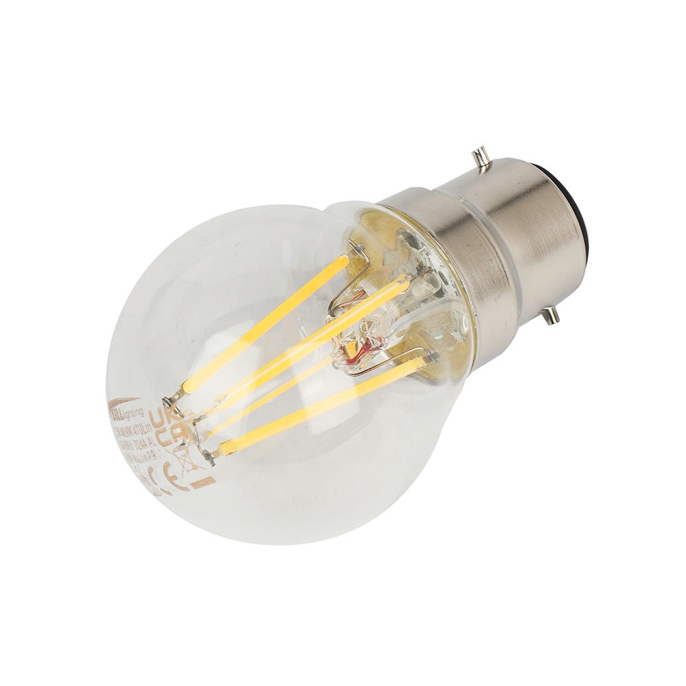 Bell Lighting 3.3W LED Filament Lamp Round Cool White Dimmable BC
