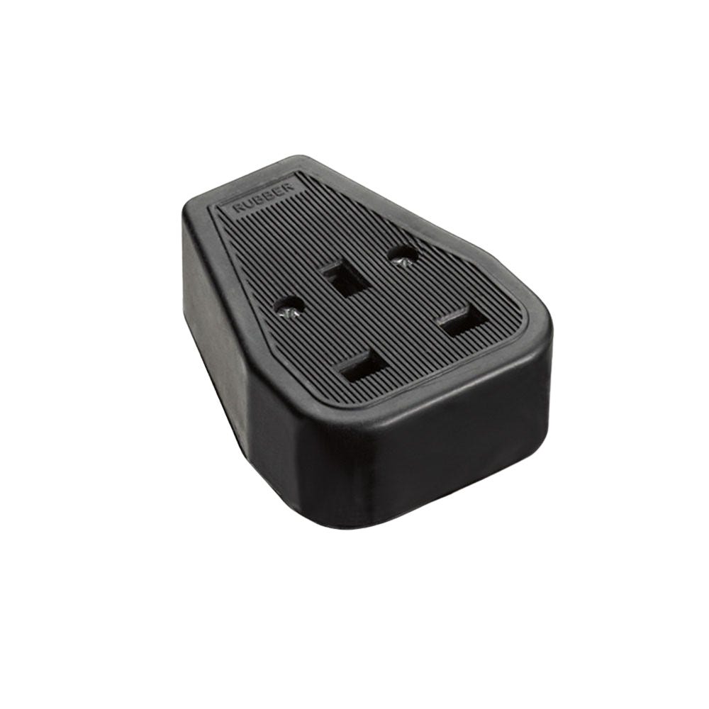 GreenBrook 13A 1 Gang Rubber Trailing Socket Black