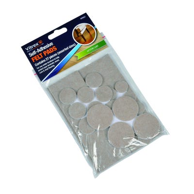 Vitrex Self Adhesive Felt Pads Pack of 27