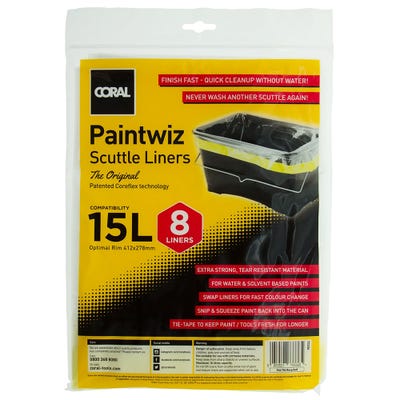 Coral Paintwiz 15L Paint Scuttle Liners Pack of 8
