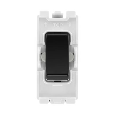 BG Grid 20A 2 Way SP Centre Off Module Matt Black RFB12