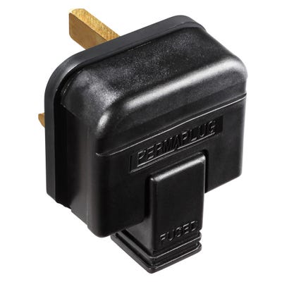 Masterplug 13A Heavy Duty Plug Black HDPT13B-01