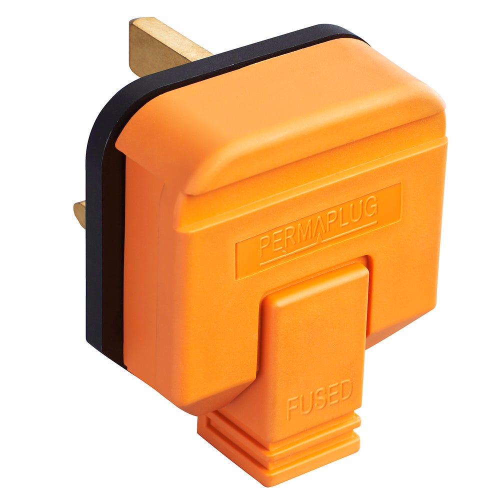 Masterplug 13A Heavy Duty Plug Orange HDPT13O-01