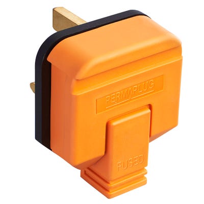 Masterplug 13A Heavy Duty Plug Orange HDPT13O-01