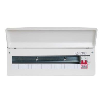 FuseBox 21 Way Metal Consumer Unit with 100A Main Switch