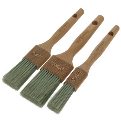 Coral Earthwise Paint Brush Set Pack of 3