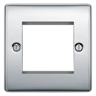 BG 2 Module Euro Front Plate Polished Chrome NPCEMS2