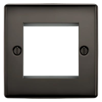 BG 2 Module Euro Front Plate Black Nickel NBNEMS2