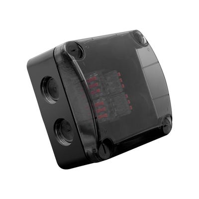 Q-Nect IP66 Weatherproof Enclosure with Lever Connectors 85 x 85 x 52mm Black