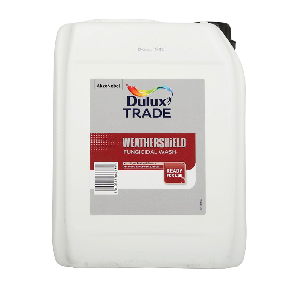 Product image for Dulux Trade Weathershield Multi-surface Fungicidal Wash 5L