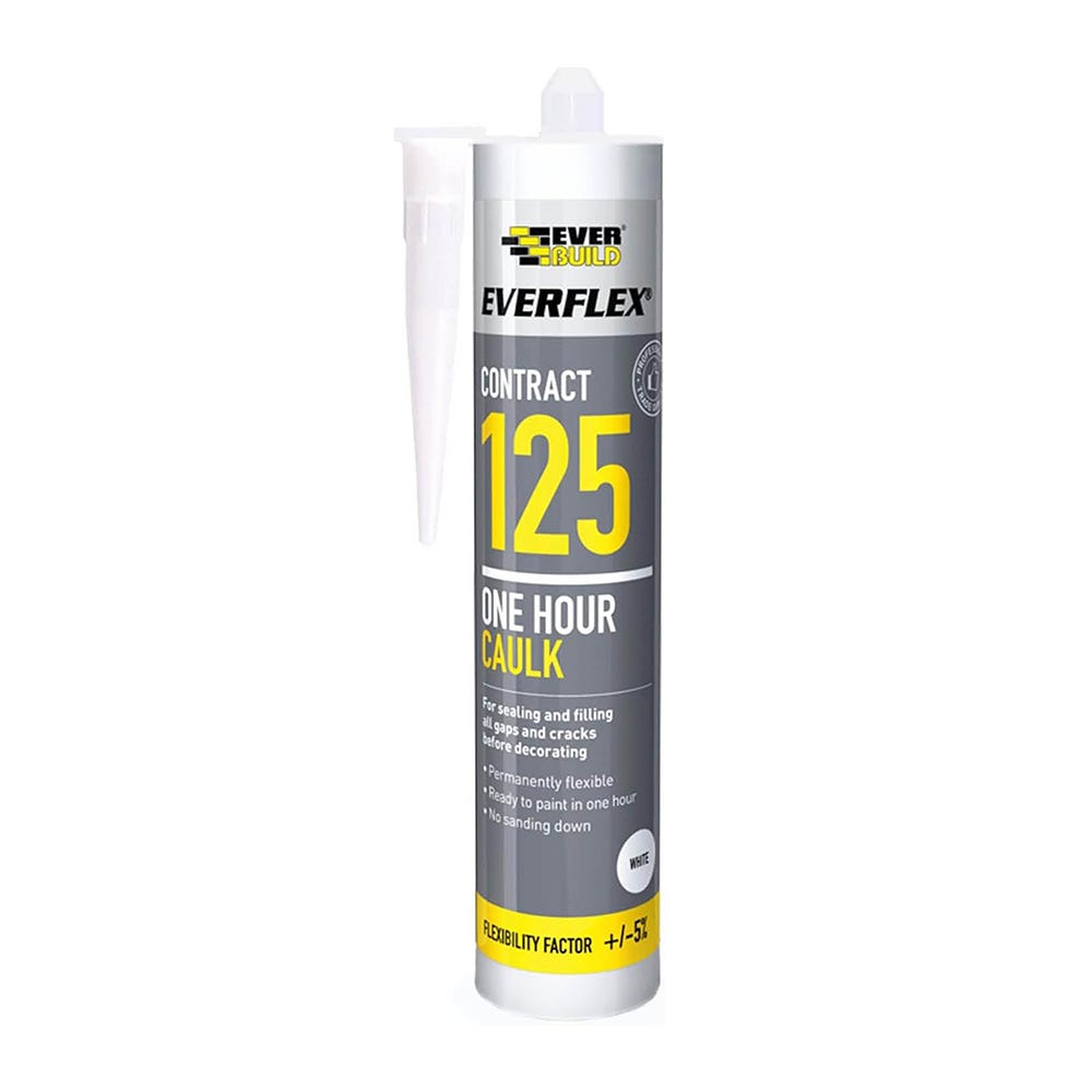 Sika Everbuild Everflex 125 One Hour Caulk White 380ml