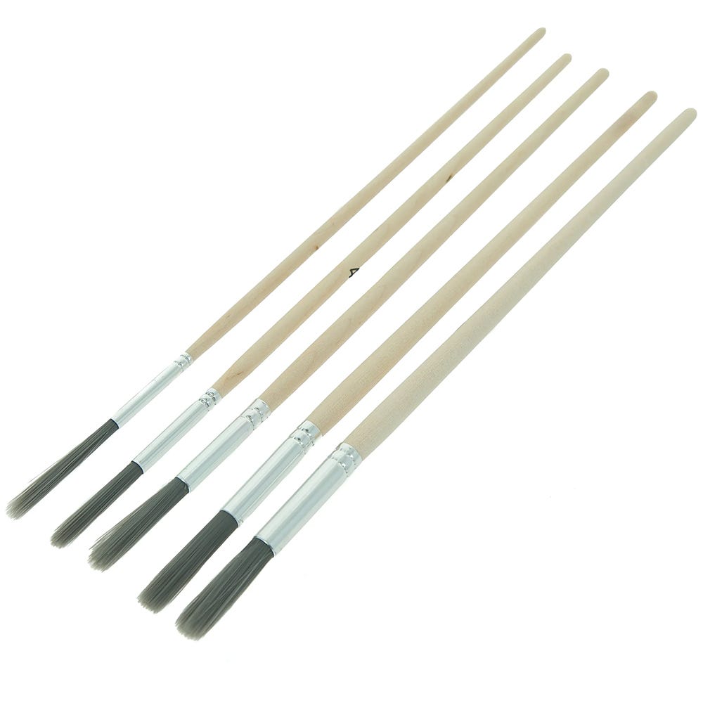 Coral Precision Round Fitch Paint Brush Set Pack of 5