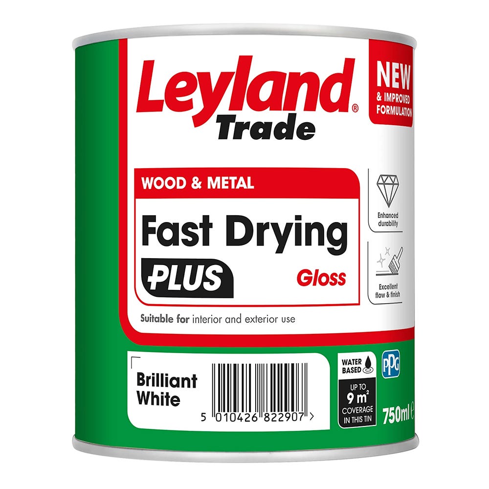 Leyland Trade Fast Drying Plus Gloss Paint Brilliant White