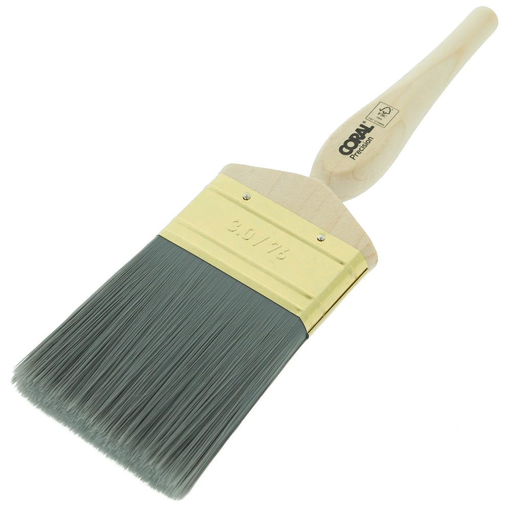 Coral Precision 3'' Paint Brush with Platinum Easy Clean Filaments