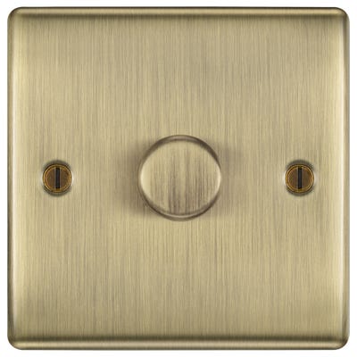 BG 200W 1 Gang 2 Way Dimmer Light Switch Push Antique Brass NAB81-01