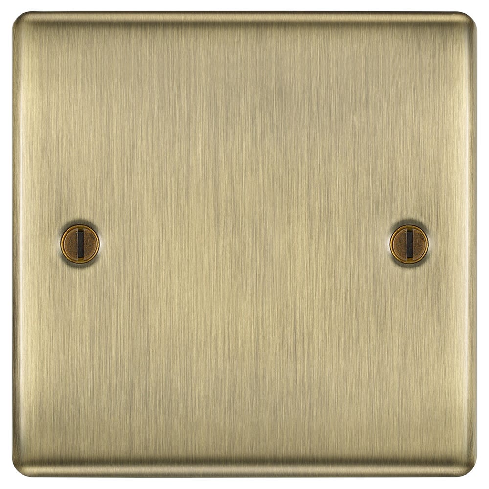BG 1 Gang Blanking Plate Antique Brass NAB94-01