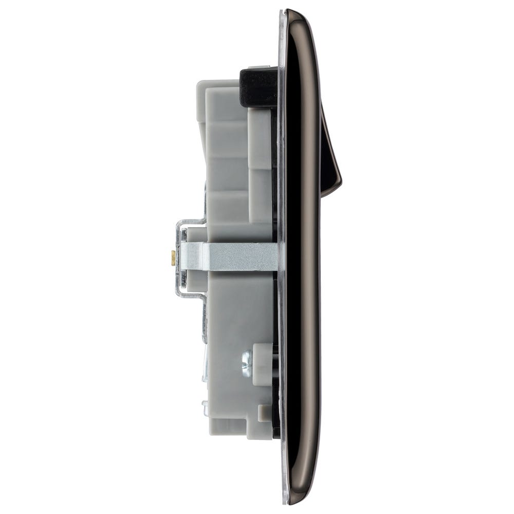 BG 13A 45W 2 Gang Switched Socket & USB-A C Black Nickel Nbn22uac45b 01 - View #8