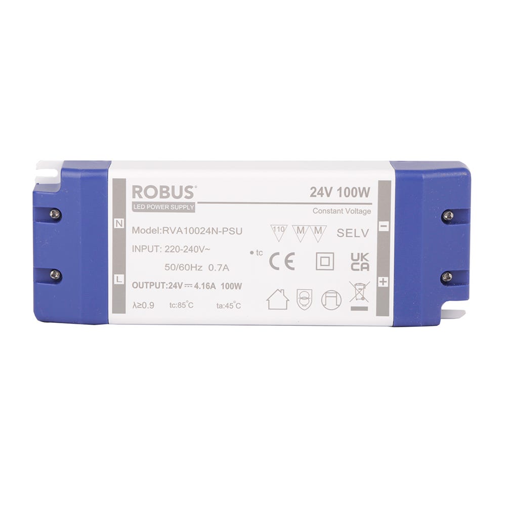 ROBUS VEGAS 100W 24V IP20 Constant Voltage LED Driver Non-Dimmable
