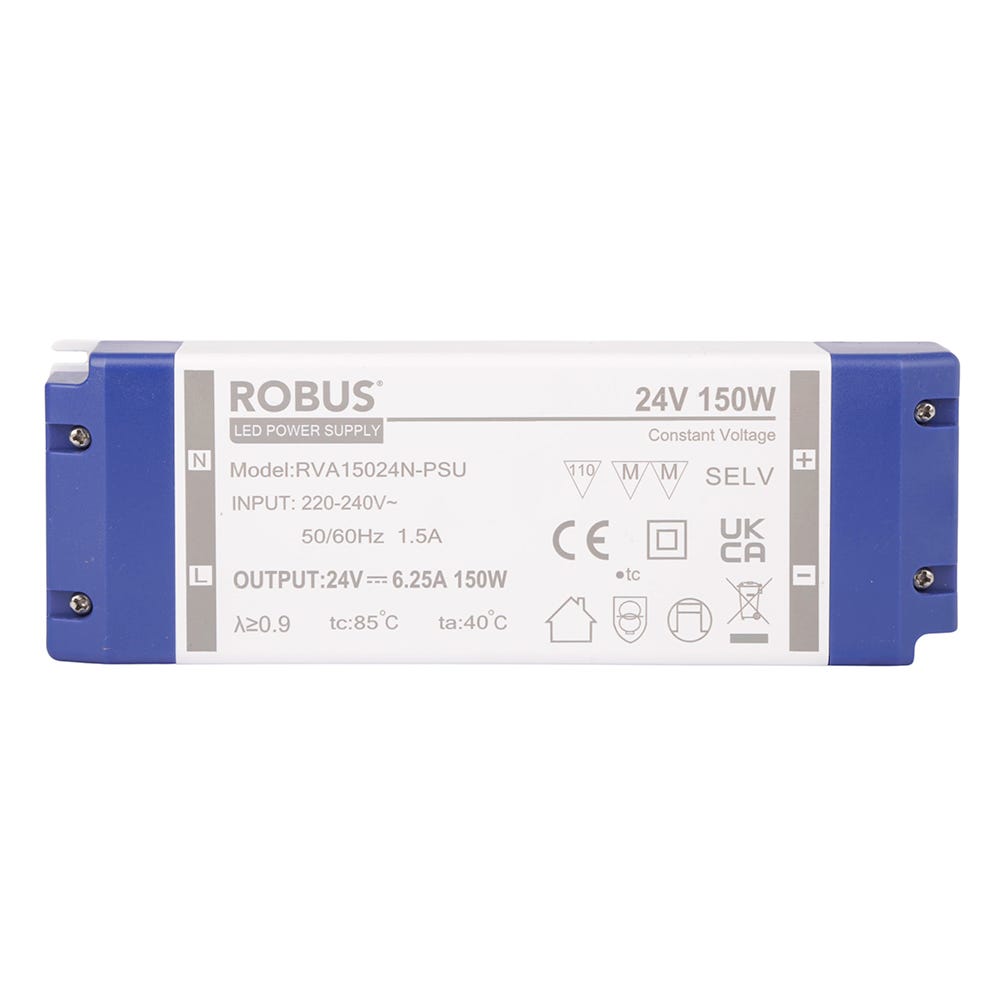 ROBUS VEGAS 150W 24V IP20 Constant Voltage LED Driver Non-Dimmable