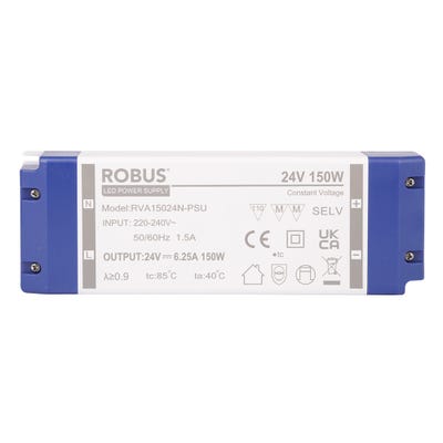 ROBUS VEGAS 150W 24V IP20 Constant Voltage LED Driver Non-Dimmable