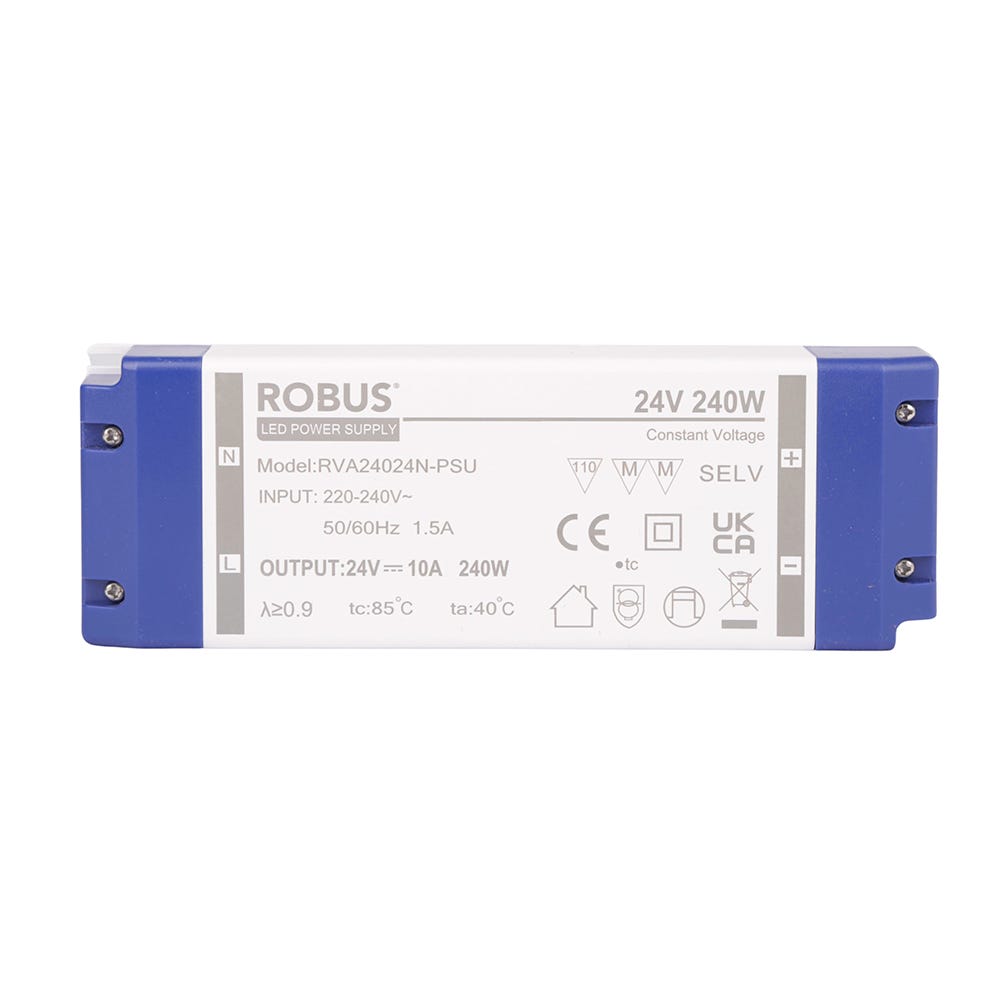 ROBUS VEGAS 240W 24V IP20 Constant Voltage LED Driver Non-Dimmable