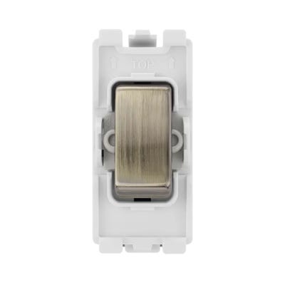 BG Grid 20A 20AX Intermediate Light Switch Antique Brass RAB13-01