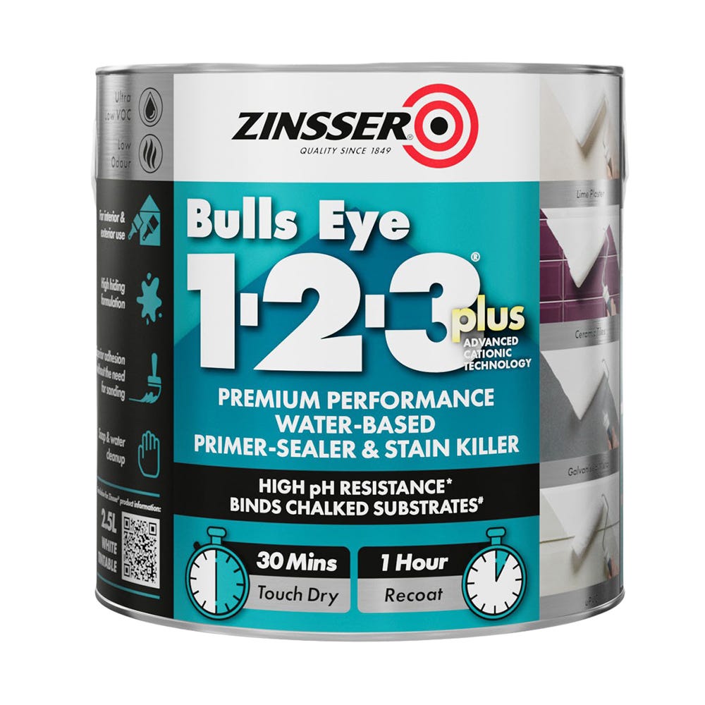 Zinsser Bullseye 1-2-3 Plus Primer & Sealer White