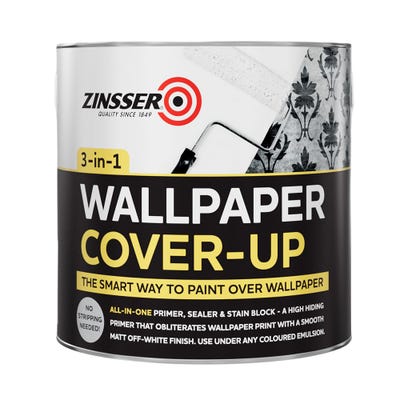 Zinsser 3 in 1 Wallpaper Cover-Up Paint Off White 2.5L