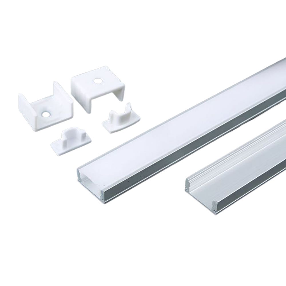 V-Tac LED Strip Aluminum Surface Mounting Kit with Diffuser 2000mm VT-8113