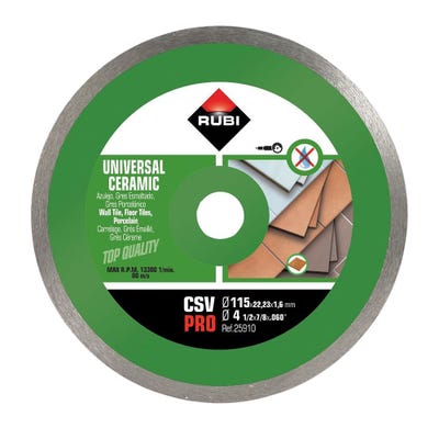 Rubi CSV 115mm Pro Continuous Rim Diamond Blade