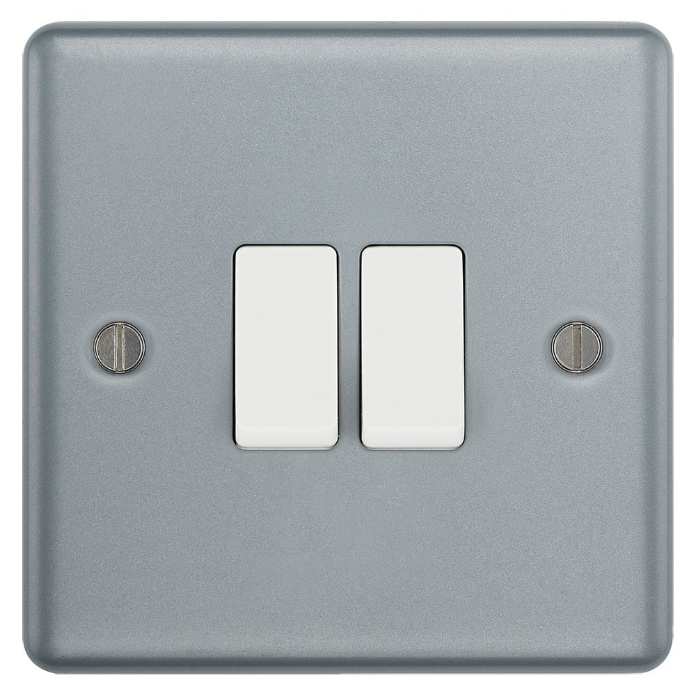 BG 20A 2 Gang 2 Way Light Switch Metal Clad MC542