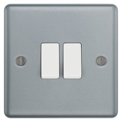 BG 20A 2 Gang 2 Way Light Switch Metal Clad MC542