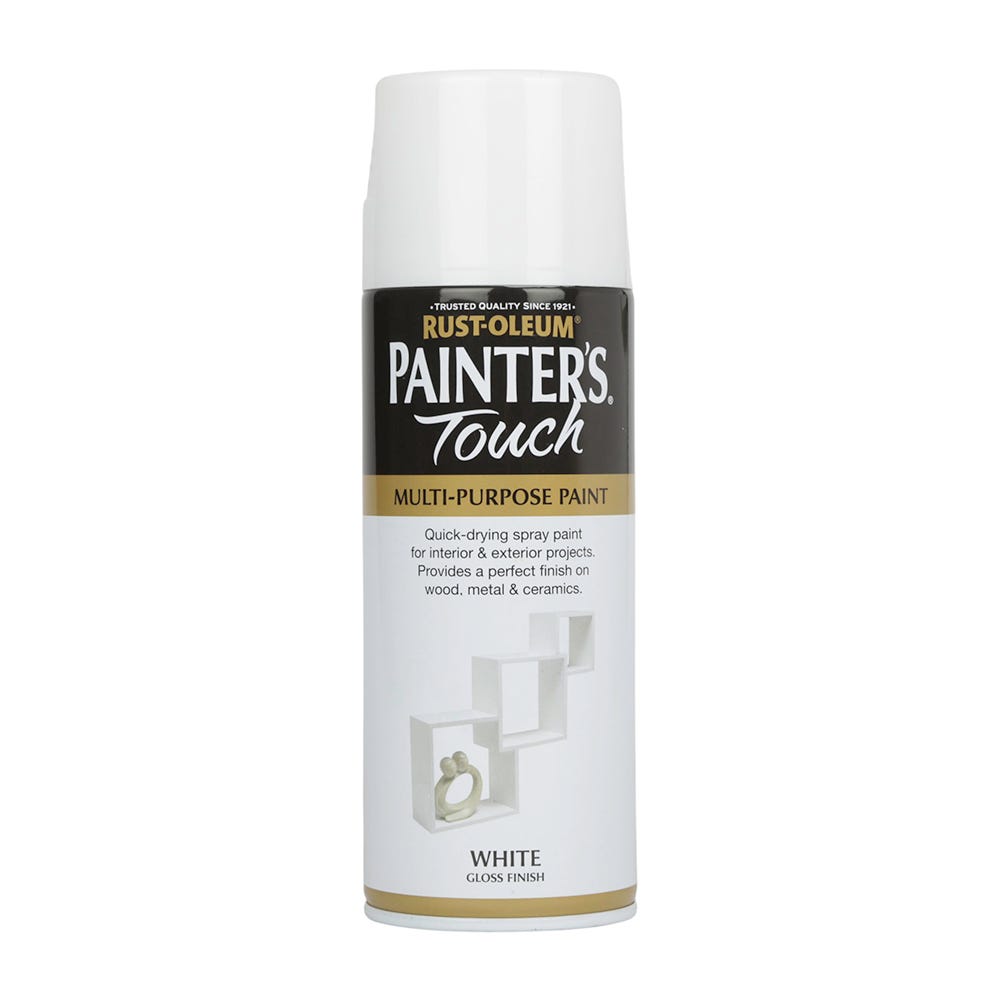 Rust-Oleum Painter's Touch Spray Paint Gloss White 400ml