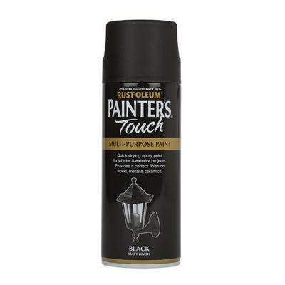 Rust-Oleum Painter's Touch Spray Paint Matt Black 400ml