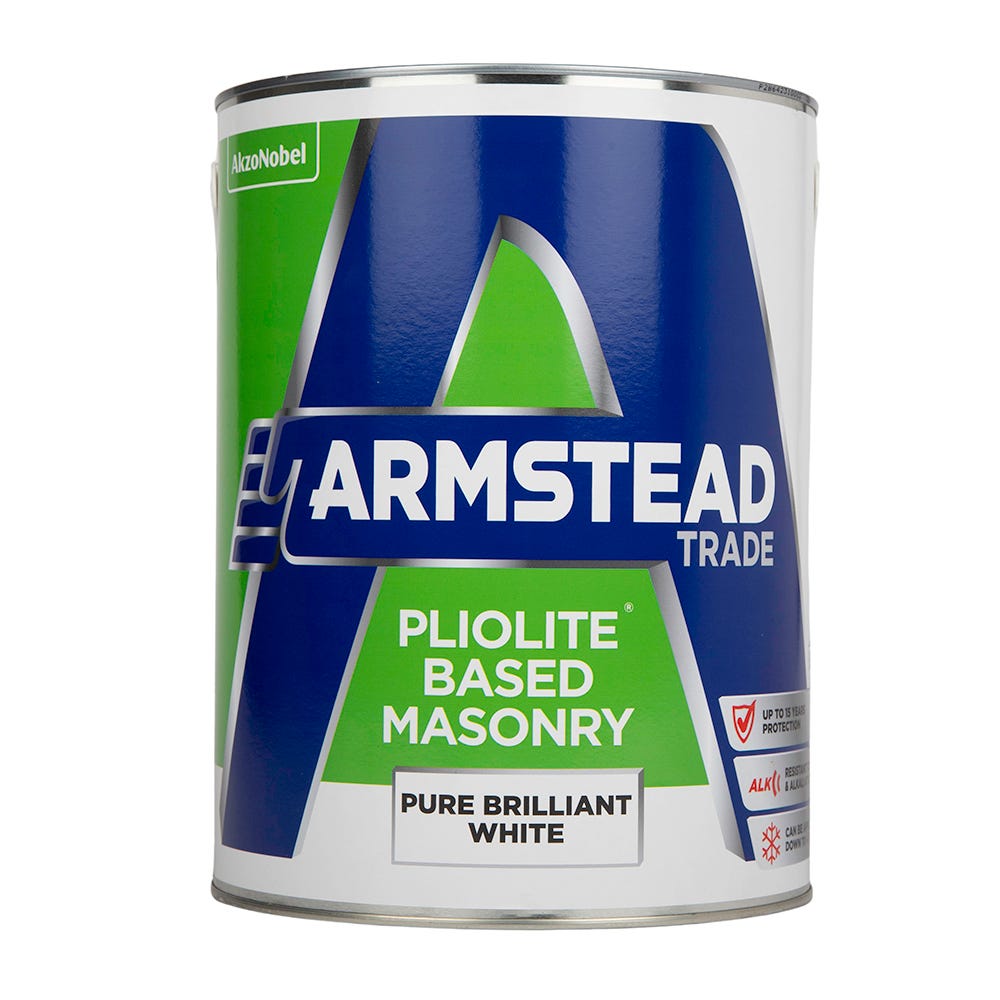 Armstead Trade Pliolite Based Masonry Paint White 5L