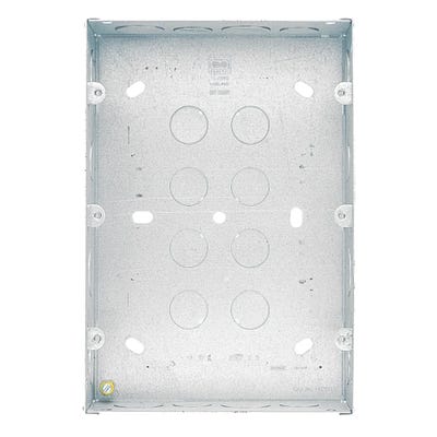 BG 9/12 Gang 47mm Flush Grid Metal Mounting Box HGS912-01