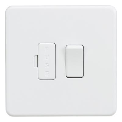 Knightsbridge Screwless 13A Switched Fused Spur Unit Matt White SF6300MW