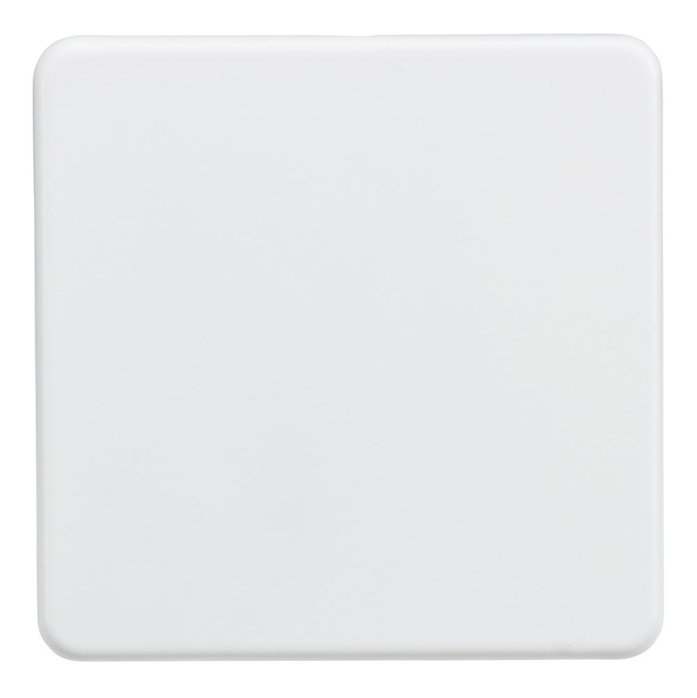 Knightsbridge Screwless 1 Gang Blanking Plate Matt White SF8350MW