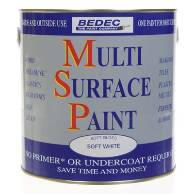 Bedec Multi Surface Paint Soft Gloss White