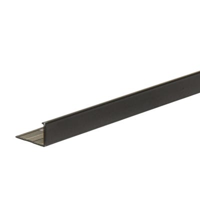 Tile Rite 12mm Straight Edge Smooth Black Tile Trim 2.44m