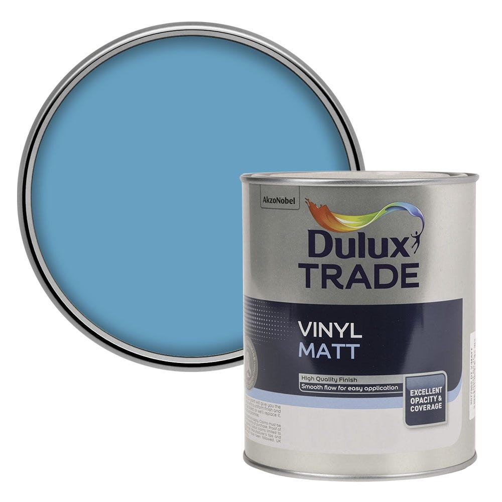 Dulux Vinyl Matt Colour Futures Emulsion Paint Intense Azure 1L